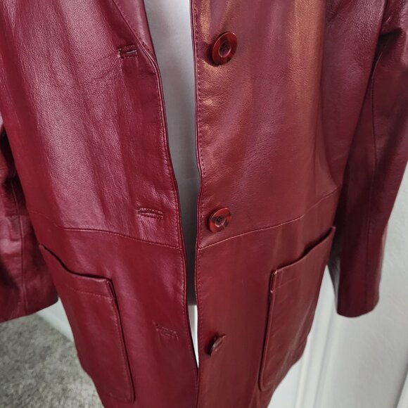 Vintage 90s Bagatelle Women's Jacket Oxblood Size 10 - Picture 8 of 9